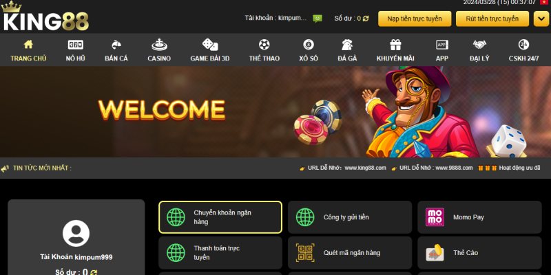 Hướng dẫn nạp rút dễ dàng